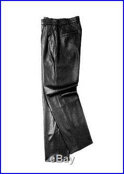 Men's black leather pants lambskin dress pants sizes 28 30 32 34 36 42 46 48