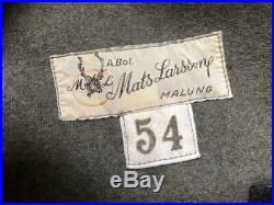Men's vintage Swedish WW1 Era Mats Larsson leather pilot suspender pants size 54