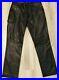 Mens-100-Leather-Brown-DNKY-Motorcycle-Pants-Size-34-01-hqw