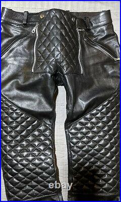 Mens BLUF 32 Sailor front leather pants