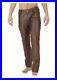 Mens-Biker-Jeans-Real-Brown-Cow-Leather-Sleek-And-Sexy-501-Style-Pants-Size-34-01-buug