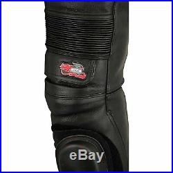 Mens Biker Pants Heavy Duty Thermal Lining Black Soft Leather Trousers