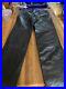Mens-Black-leather-pants-Wilson-Vintage-size-34x34-excellent-condition-01-zznf