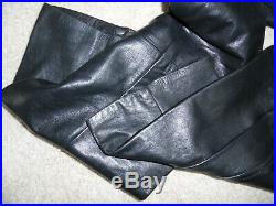 Mens Custom Made Glove Soft Black Leather Pants Size 42
