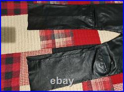 Mens DIESEL INDUSTRIES Black Leather Pants Size 34