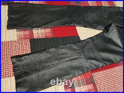 Mens DIESEL INDUSTRIES Black Leather Pants Size 34