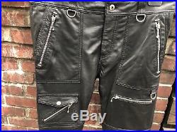 Mens Diesel P-grundy Leather Pants Size 30 Nwt