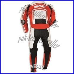 Mens Ducati Corse Multicolor Motorcycle Leather Suit With Jacket Pant