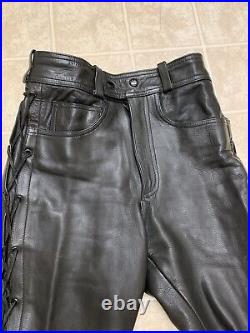 Mens First Genuine Leather Pants Size 28