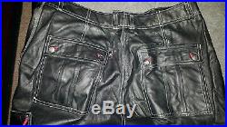 Mens Fubu Leather Pants Varsity Collection Sz 32 Waist Brand New