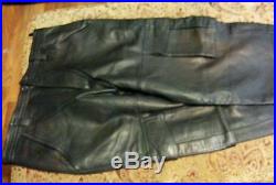 Mens GSL Leather Pants Black SZ 36/34