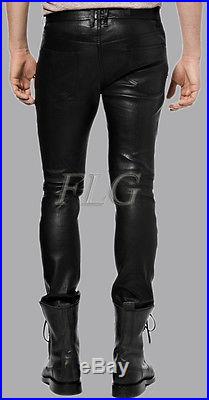 Mens Genuine Leather Jeans Thigh Fit Outrageously Luxury Pants Trousers 10d