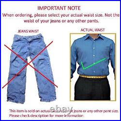 Mens Genuine Sheepskin Real Leather Party Pants Flap Closure Elegant Design