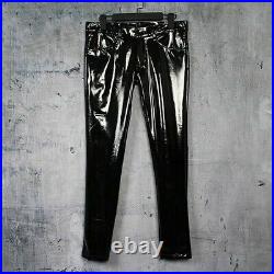 Mens Glossy Patent Leather tights Pants Trouser Nightclub Casual Punk Black New