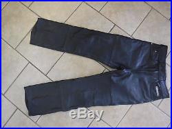 Mens Harley Davidson Black Leather Pants Size 32 Large