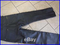 Mens Harley Davidson Black Leather Pants Size 32 Large