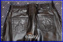Mens Harley Davidson Black Leather Pants Size 36 Large