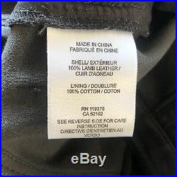 Mens Helmut Lang Trace Black Leather Moto Pant W33 L31 MSRP $1795