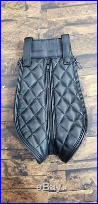 Mens Hot Stylish Quilted Pant Convertible Into Chap BLUF Gay Genuine LEATHER