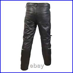 Mens Leather Bikers Jeans Mode lCow Hide Leather Biker Pant Mens Leather Pant