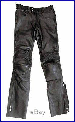 Mens Leather Motorcycle Jeans Model Pant With Armors New All Sizes