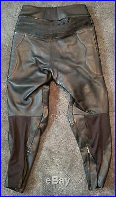 Mens Leather Motorcycle Riding / Racing Pants, 33-34 inch measured waist