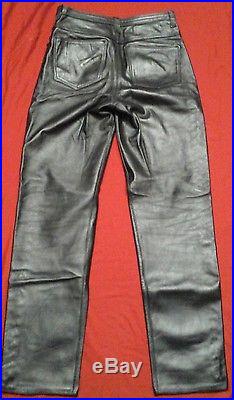 Mens Leather Pants Size 34 Waist