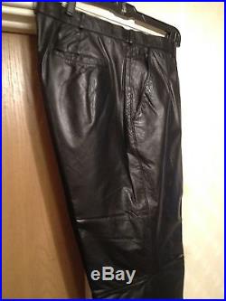 Mens Leather Pants & Vest combo XL / Pants 38 X 30