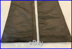 Mens Louis Vuitton Leather Pants Treasures Brown Size 48
