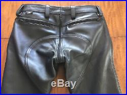 Mens Mister B Leather Pants Fxxxer Jeans All Black Mr B