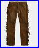 Mens-Native-American-Brown-Cow-suede-leather-Jeans-style-pants-with-fringes-01-ibvu