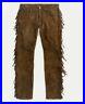 Mens-Native-American-Brown-Cowhide-suede-leather-Jeans-style-pants-with-fringes-01-hulk