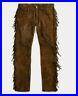 Mens-Native-American-Brown-Cowhide-suede-leather-Jeans-style-pants-with-fringes-01-mi