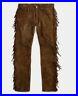 Mens-Native-American-Brown-Cowhide-suede-leather-Jeans-style-pants-with-fringes-01-wmsv