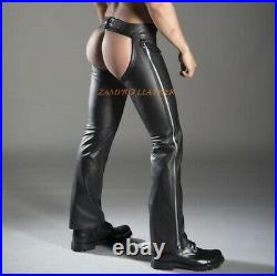 Mens Real Leather Black Pant Chaps Leather Chap Rider Chaps Chaps Harley Chaps