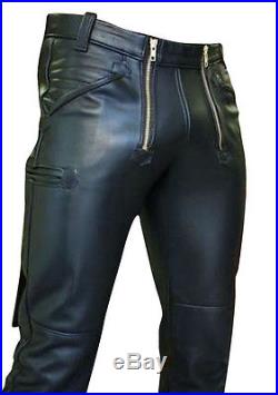 Mens Real Leather Carpenter Pants Carpenter Gay Interest Pants
