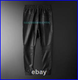 Mens Real Leather Pants Jeans Men's Black Trouser Men Top Fashion Biker Pants
