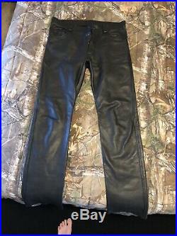 Mens Rough Trade Leather Pants
