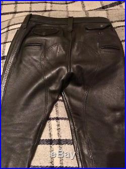 Mens Sailor Front Leather Breeches Size 34