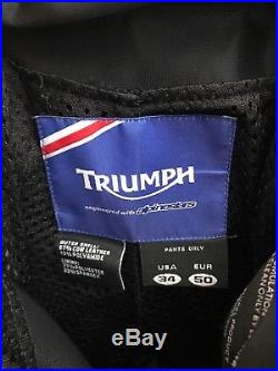 Mens Triumph/ Alpinestars Leather Motorcycle Pants 34US/ 50EU Black ...