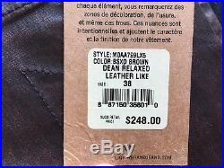 Mens True Religion Jeans Dean Tapered Relaxed Leather Size 38 brown M0AA799LX5
