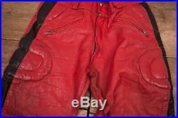 Mens Vintage Brooks Gold Label Leather Motorcycle Trousers 36 x 28 JW 13375