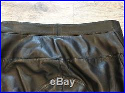 Mens Vintage Gucci Leather Pants Cafe Racer Biker Trousers Size 46 Italy