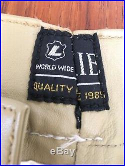 Mens Vintage Leather Beige Pants Brand L