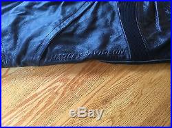 Mens black leather FXRG Harley Davidson rider pants
