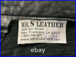 Mens leather pants 34, Mister S brand, great condition, hardly worn, button fly