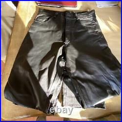 Mens used leather pants 32