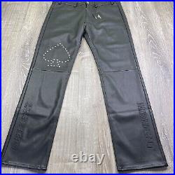 Midnight Studios Shane Gonzalez Black PU Leather Pants Men's Size 36 X 32 NEW
