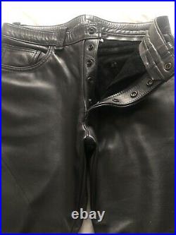Mister S Leather Jeans Black, Bootcut. Perfect Condition