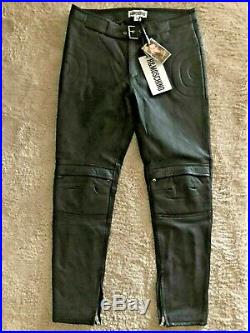 Moschino H&M HM Lederhose Pants Biker Trousers Leather Men EUR 50 Size US 34R